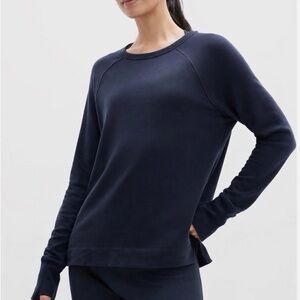 Athleta Coaster Luxe Recover Sweatshirt Navy Size 2X